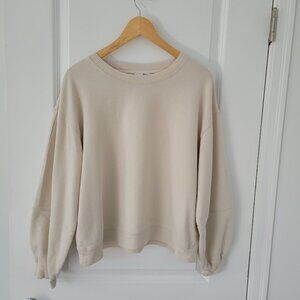 Womens Gap Sweatshirt - Light beige-full sleeves-Size Medium 93% cotton/7% poly